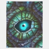 Abstraktes blau-grünes Augenmosaik Fleecedecke (Vorderseite)
