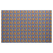Abstraktes Blau in norwegischer Handschrift Stoff (Yard (91,4 cm))