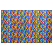 Abstraktes Blau in norwegischer Handschrift Stoff (Fat Quarter (45,7 x 55,9 cm))