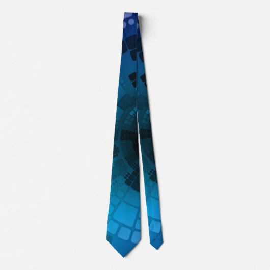 Abstraktes Blau Krawatte (Vorderseite)