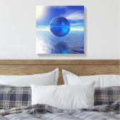 Abstraktes Blau Leinwanddruck (Insitu (Schlafzimmer))