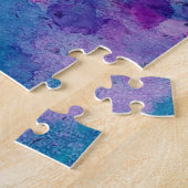 Abstraktes Blau Lila Puzzle (Seite)