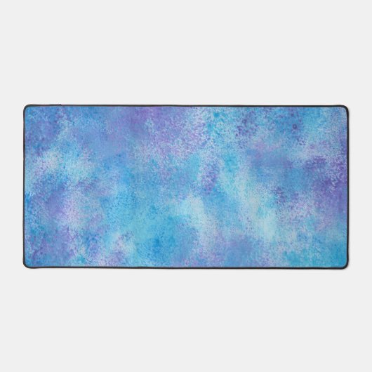 Abstraktes Blau Lila Schreibtischunterlage (Vorderseite)
