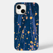 ABSTRAKTES BLAU-MARKIERTES PAPIER MIT GOLDSPLASHEN Case-Mate iPhone HÜLLE (Rückseite)