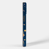 ABSTRAKTES BLAU-MARKIERTES PAPIER MIT GOLDSPLASHEN Case-Mate iPhone HÜLLE (Rückseite / Rechts)