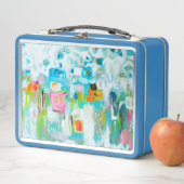 Abstraktes Blau Metall Lunch Box (Beispiel)
