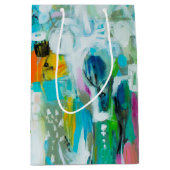 Abstraktes Blau Mittlere Geschenktüte (Vorderseite)