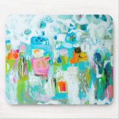 Abstraktes Blau Mousepad (Vorne)