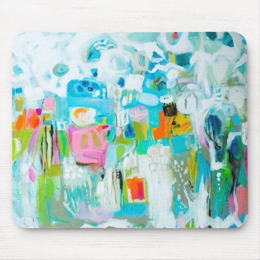 Abstraktes Blau Mousepad (Vorne)