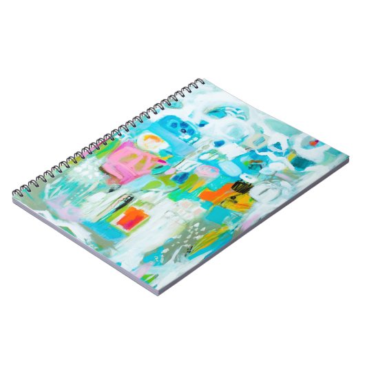 Abstraktes Blau Notizblock (Linke Seite)