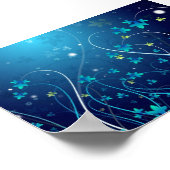 Abstraktes Blau Poster (Ecke)