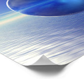 Abstraktes Blau Poster (Ecke)