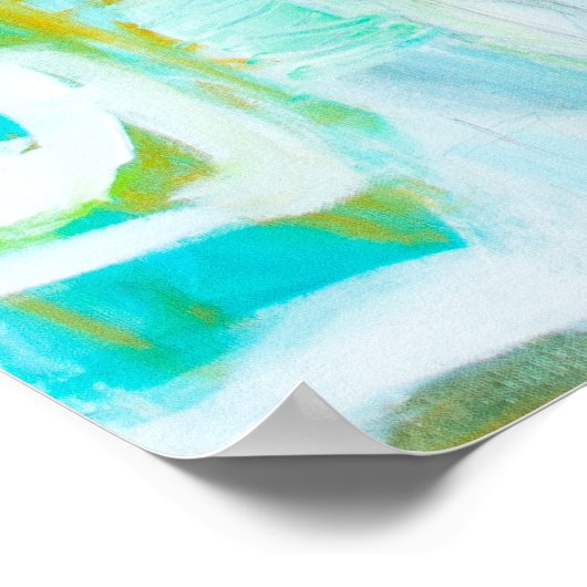 Abstraktes Blau Poster (Ecke)