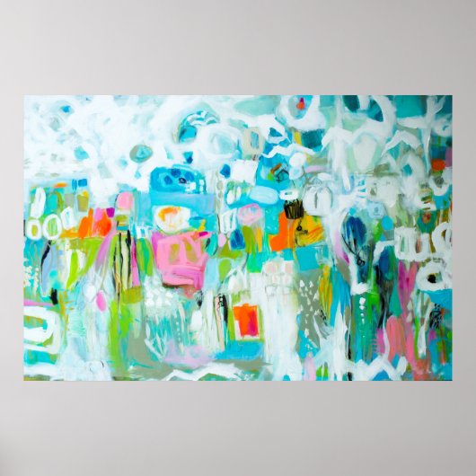 Abstraktes Blau Poster (Vorne)