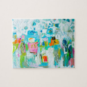 Abstraktes Blau Puzzle