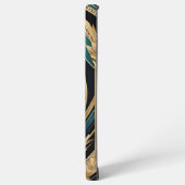 Abstraktes Blau Samsung Galaxy Hülle (Linke Seite)