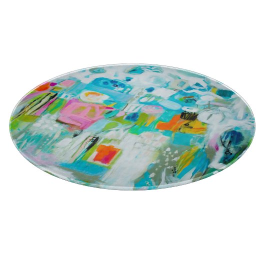 Abstraktes Blau Schneidebrett (Ecke)