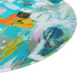 Abstraktes Blau Schneidebrett (Ecke)