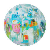 Abstraktes Blau Schneidebrett (Vorderseite)