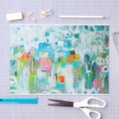 Abstraktes Blau Seidenpapier (Handwerk)