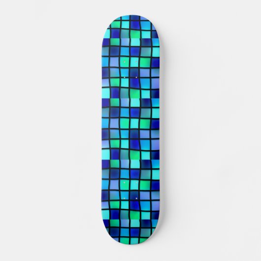 ABSTRAKTES BLAU-Skateboarddeck Skateboard (Vorderseite)