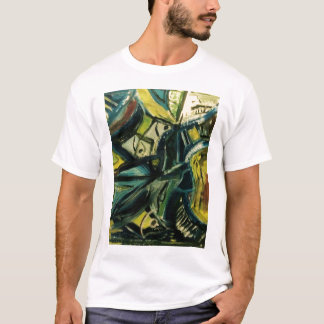 Abstraktes Blau T-Shirt