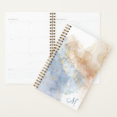 Abstraktes Blau, Taupe und Gold Planer (Anzeige)
