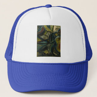 Abstraktes Blau Truckerkappe