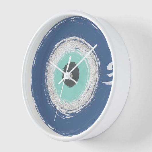 Abstraktes Blau Uhr (Winkel)