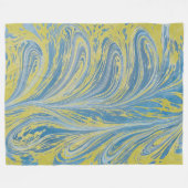 Abstraktes Blau und Gold Fleecedecke (Vorderseite (Horizontal))