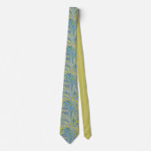 Abstraktes Blau und Gold Krawatte (Vorderseite)