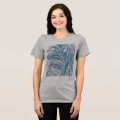 Abstraktes Blau und Gold Tri-Blend Shirt (Vorderseite voll)