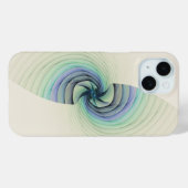Abstraktes Blau und Grüne Spirale Case-Mate iPhone Hülle (Rückseite (Horizontal))