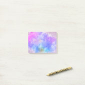 Abstraktes Blau und Lila Aquarellfarben Hintergrun Post-it Klebezettel (Auf Schreibtisch)