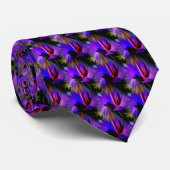 Abstraktes Blau und Lila Design Krawatte (Gerollt)
