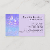 Abstraktes Blau und Lila | Star Light, Star Bright Visitenkarte (Rückseite)