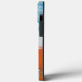 Abstraktes Blau und Orange Moderne Kunst Case-Mate iPhone Hülle (Rückseite / Links)