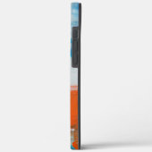 Abstraktes Blau und Orange Moderne Kunst Case-Mate iPhone Hülle (Rückseite / Links)