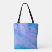 Abstraktes Blau und Rosa Bubbly Meerjungfrau Tasche (Rückseite)