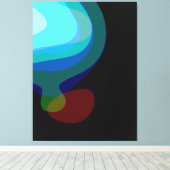 Abstraktes Blau und Schwarz Art 915 Leinwanddruck (Insitu (Holzboden))