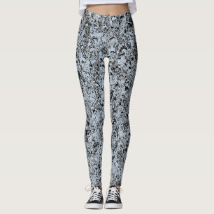 Abstraktes Blau- und Schwarz-Muster Leggings