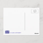 Abstraktes Blau und Weiß Zeichnen, Postkarten (Rückseite)