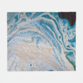 Abstraktes Blau-Weiß-Bild Fleecedecke (Vorderseite (Horizontal))