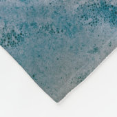 Abstraktes Blau-Weiß-Bild Fleecedecke (Ecke)