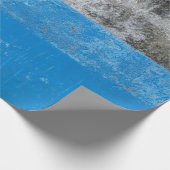 Abstraktes Blau-Weiß-Bild Geschenkpapier (Ecke)