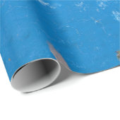 Abstraktes Blau-Weiß-Bild Geschenkpapier (Rolleneckpunkt)