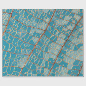 Abstraktes Blau-Weiß-Bild Geschenkpapier (Flach)