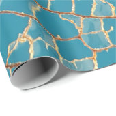 Abstraktes Blau-Weiß-Bild Geschenkpapier (Rolleneckpunkt)
