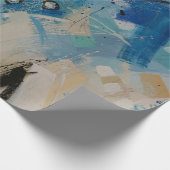 Abstraktes Blau-Weiß-Bild Geschenkpapier (Ecke)