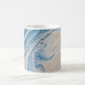Abstraktes Blau-Weiß-Bild Kaffeetasse (Mittel)